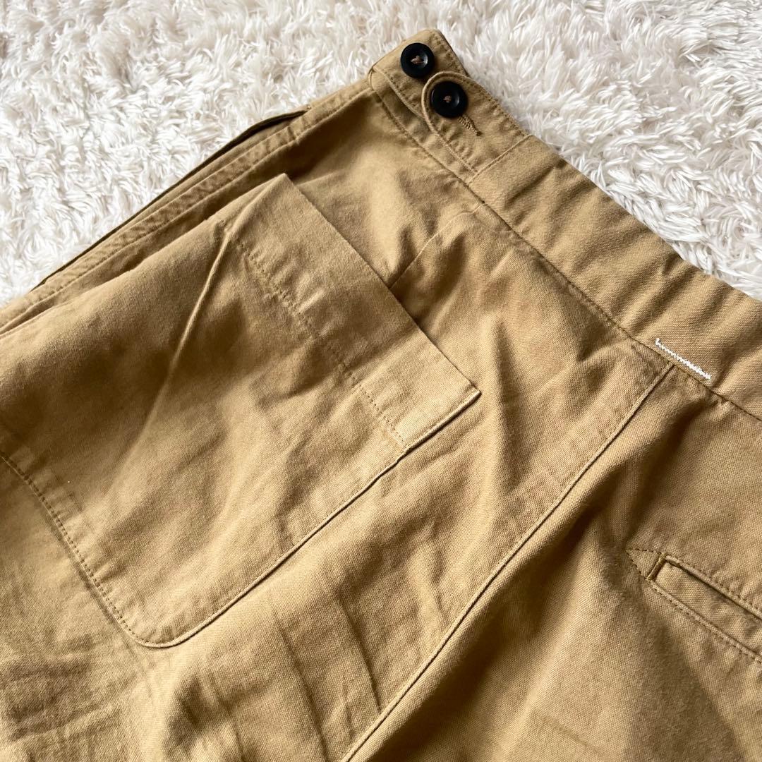 美品 MHL クロップドコットントラウザーズ 3 ブラウン