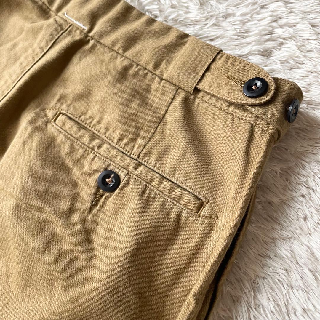 美品 MHL クロップドコットントラウザーズ 3 ブラウン