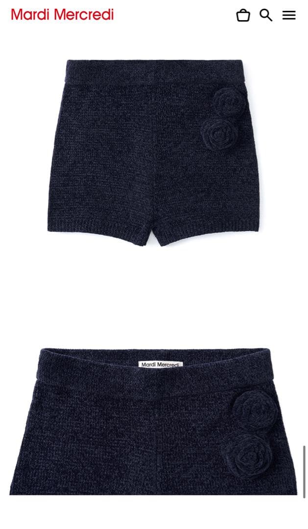パンツ [ Mardi Merceredi ] KNIT SHORTS ROSE