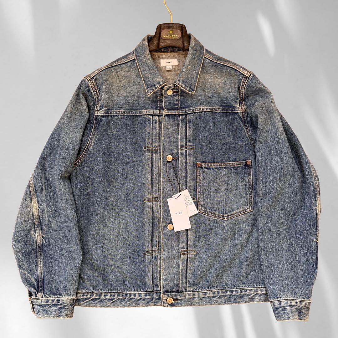 HYKE TYPE1 ユーズドウォッシュ デニムジャケット サイズ 5 ハイク