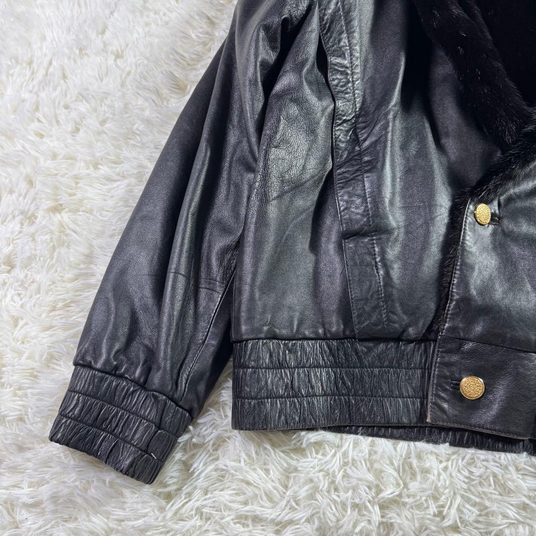 【極美品・希少】SAGA MINK リバーシブル レザージャケット ミンク 黒
