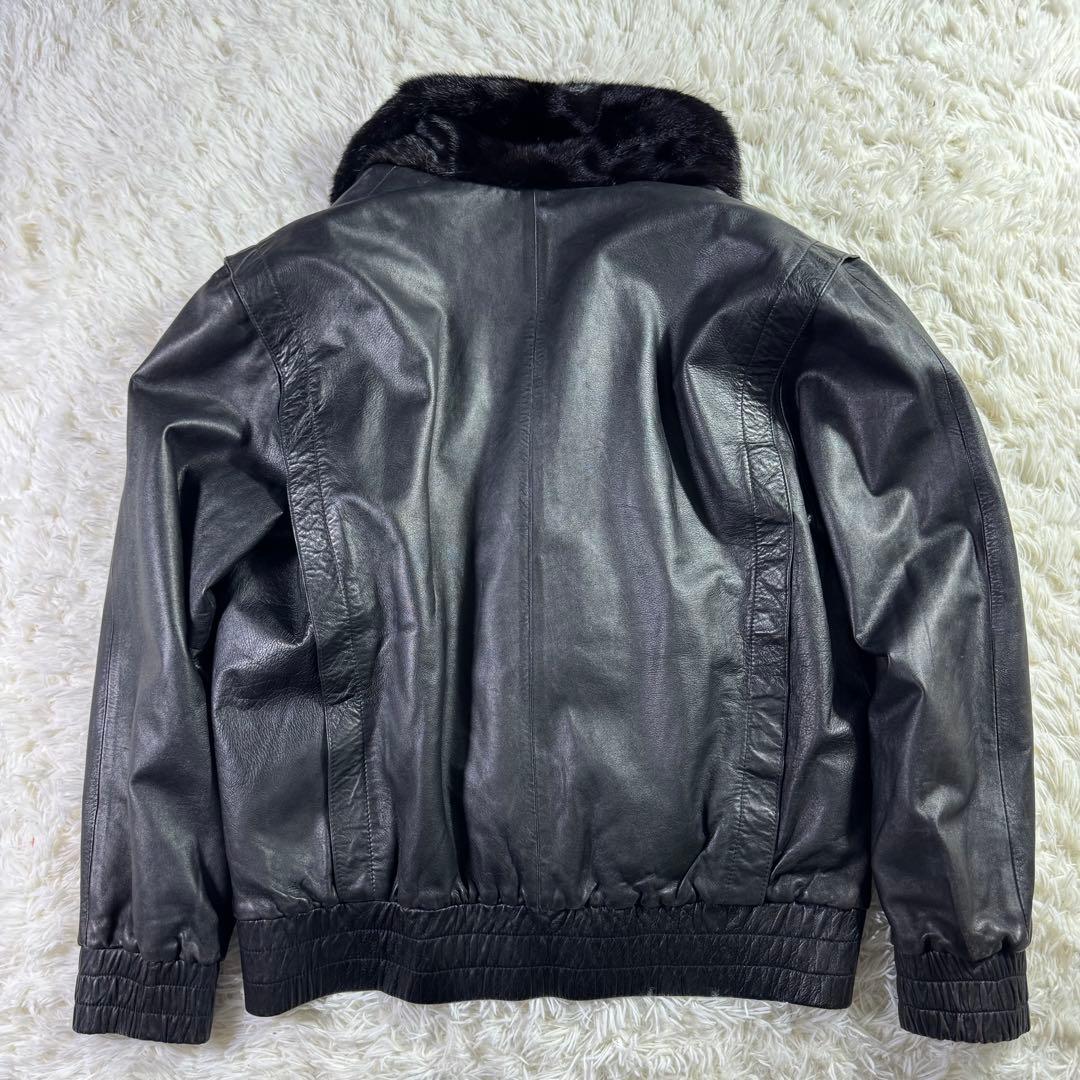 【極美品・希少】SAGA MINK リバーシブル レザージャケット ミンク 黒