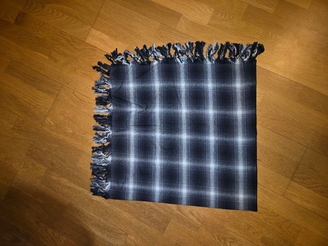 ナンバーナイン★07ssチェックストール★黒★ソロイスト