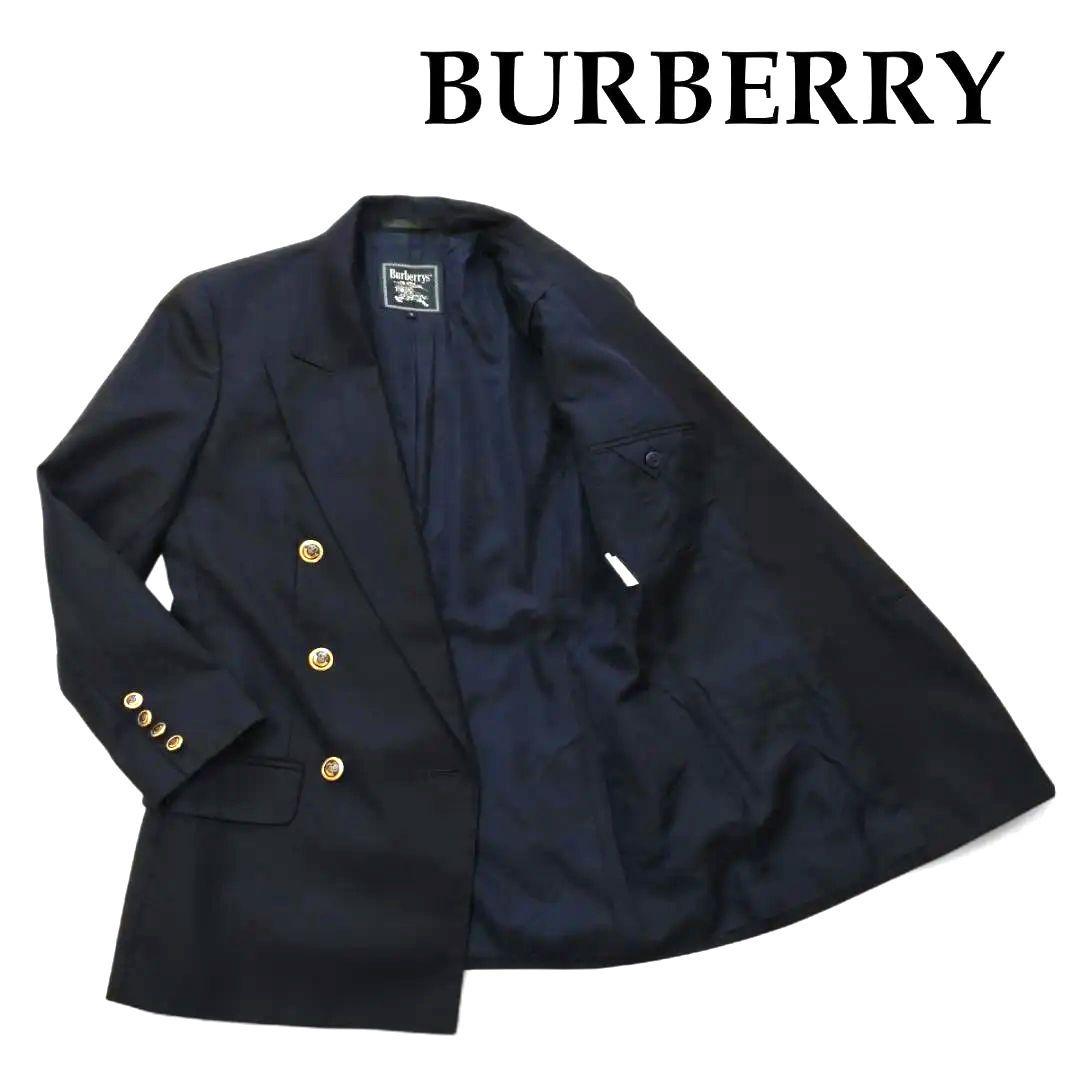 極美品✨バーバリー 紺ブレ ジャケット ネイビー カシミヤ100 金ボタン