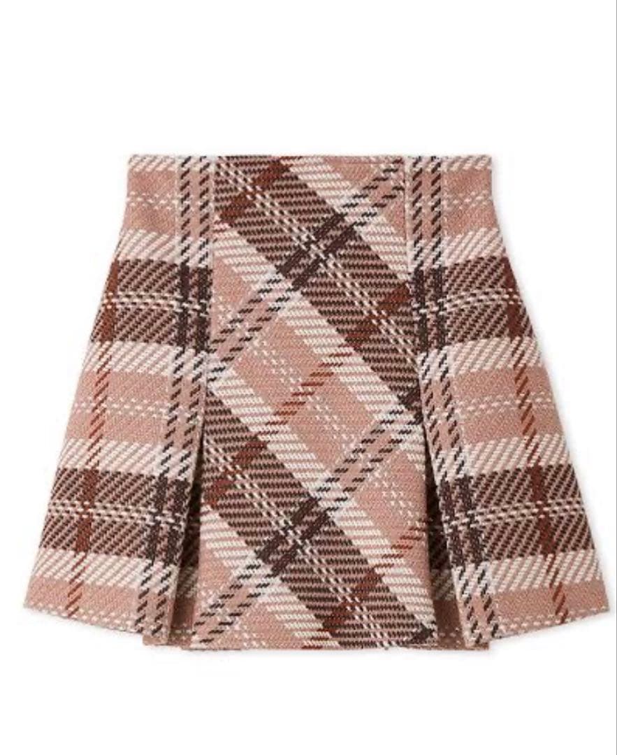 SNIDEL ロービングチェックミニスカート　ピンク　PNK