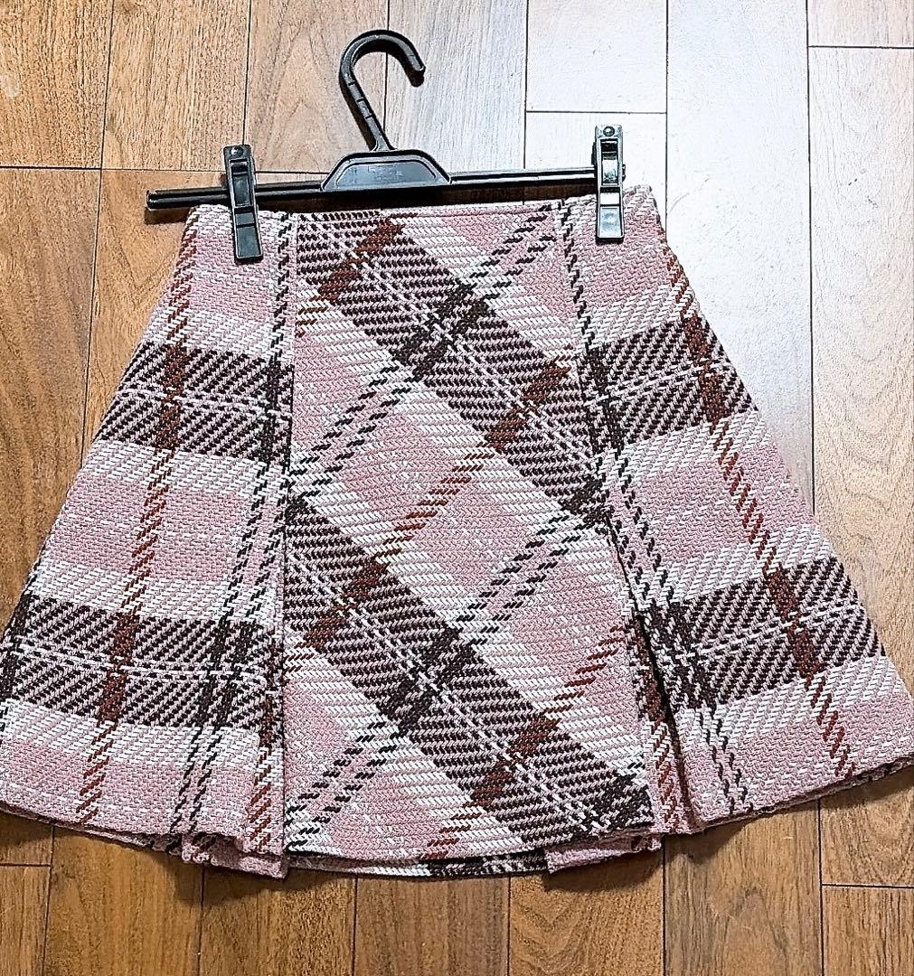 SNIDEL ロービングチェックミニスカート　ピンク　PNK