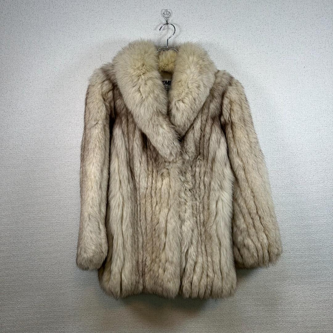 EMBA（エンバ） 高級ファーコート 11号相当 美品 オフホワイト