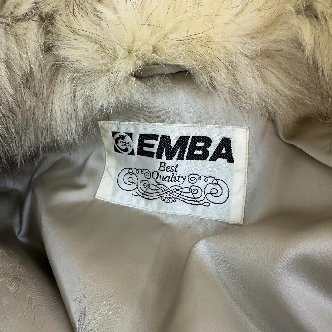 EMBA（エンバ） 高級ファーコート 11号相当 美品 オフホワイト