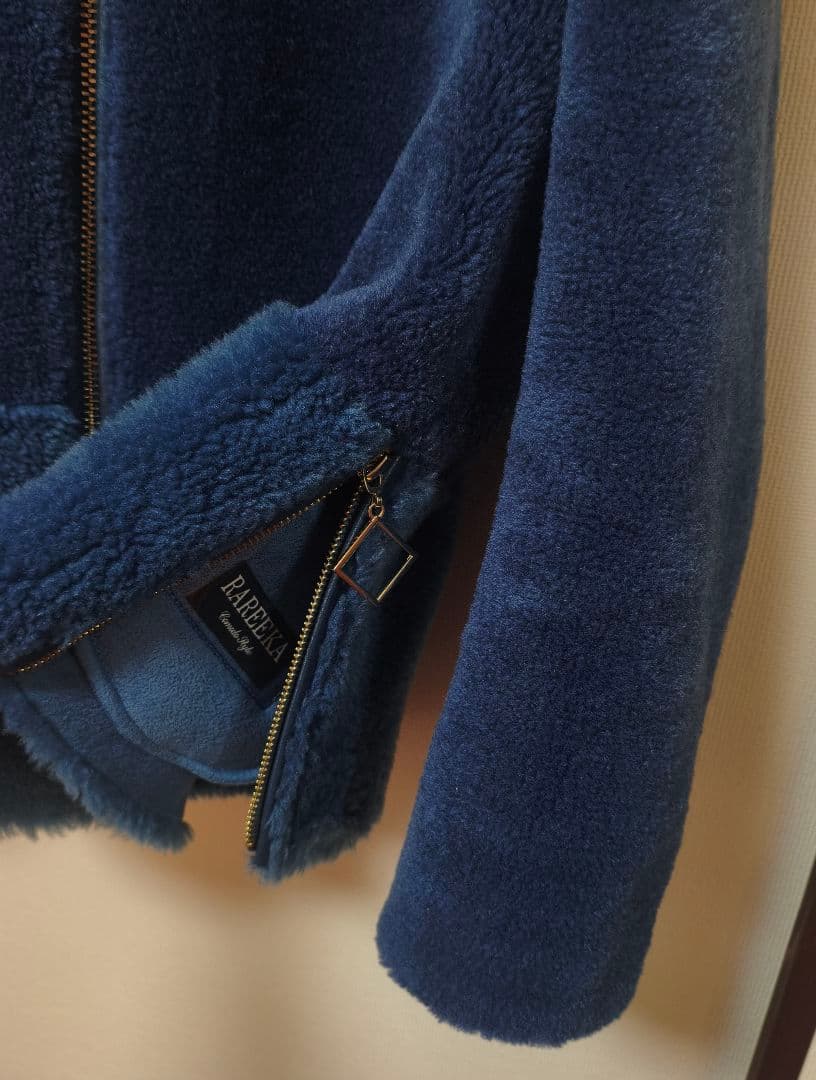 RAREEKA フード付きダークブルーコート