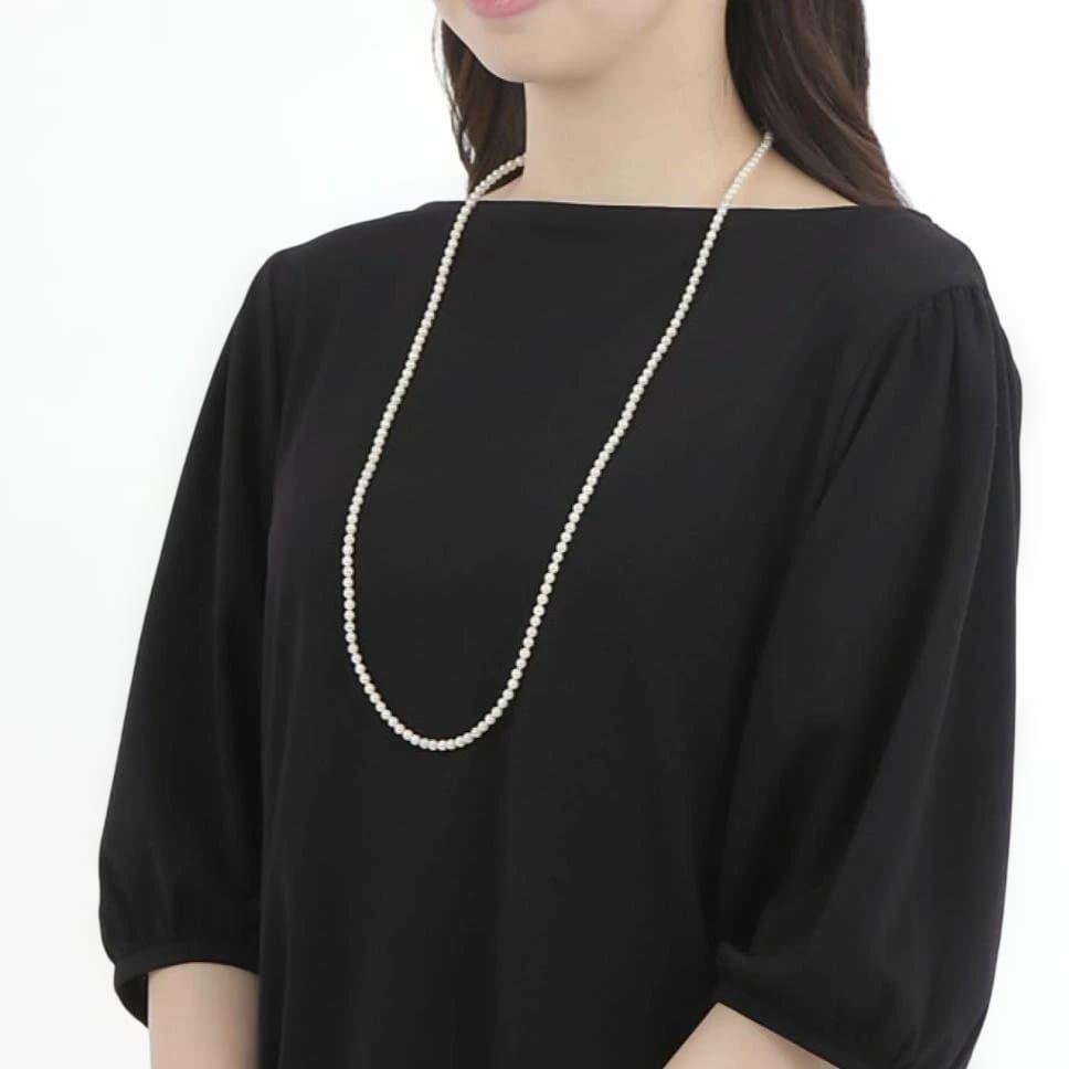 （ももこ様）あこや真珠 ベビーパール ロングネックレス 4.0-4.5mm