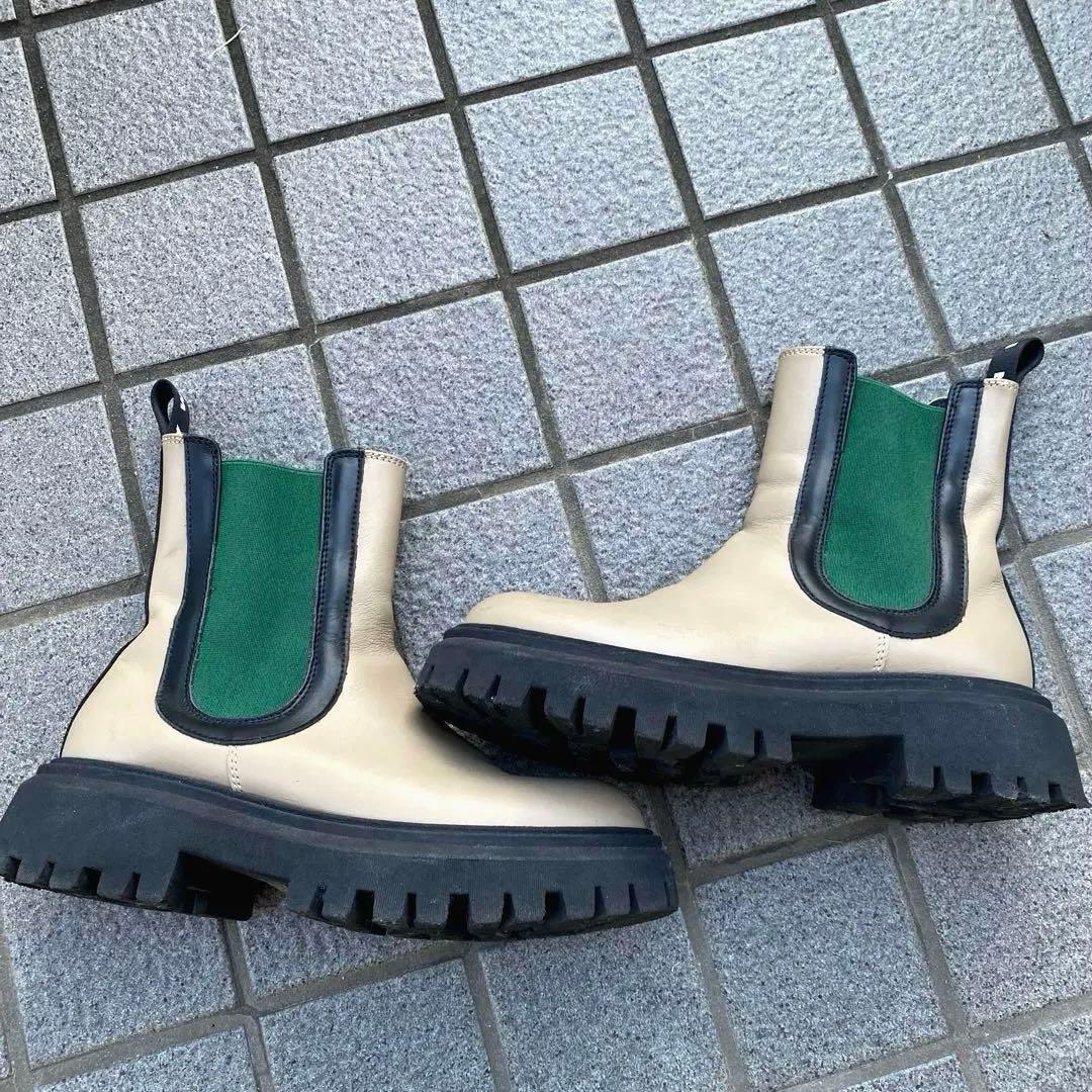 最終価格　MARNI マルニ イタリア製　サイドゴアブーツ　厚底　ベージュ系36