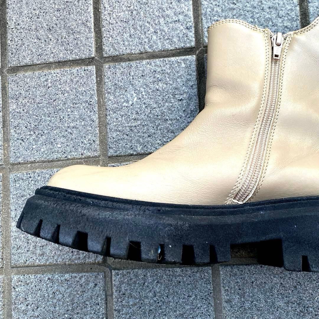 最終価格　MARNI マルニ イタリア製　サイドゴアブーツ　厚底　ベージュ系36