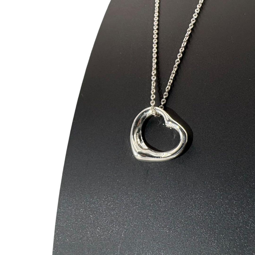 【光沢艶感仕上げ】ティファニー オープンハート シルバー925 ネックレス
