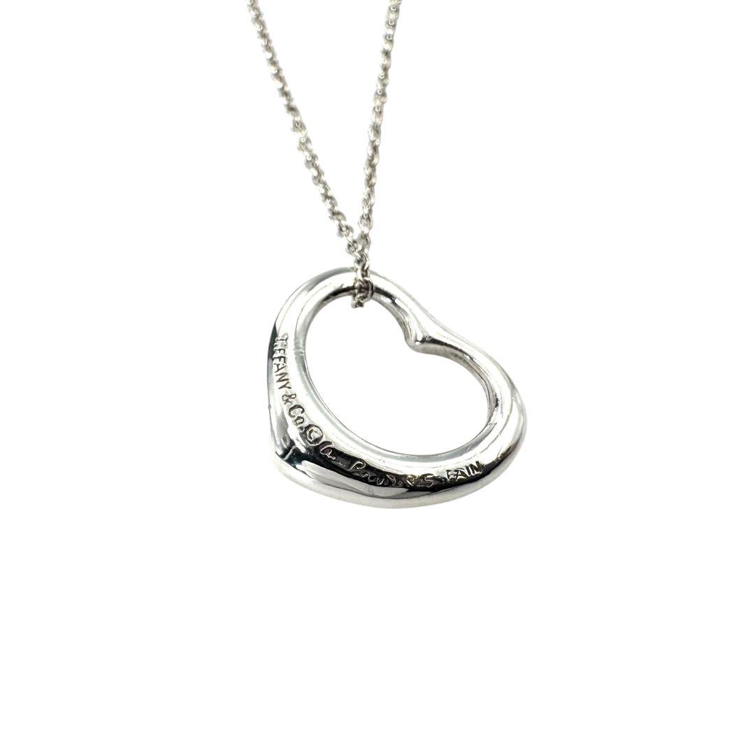 【光沢艶感仕上げ】ティファニー オープンハート シルバー925 ネックレス