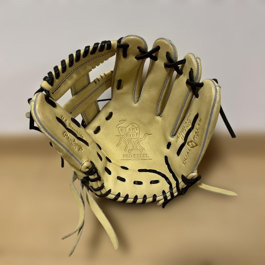 【Rawlings】 軟式グラブ 内野用 大人 キャメル 美品☆