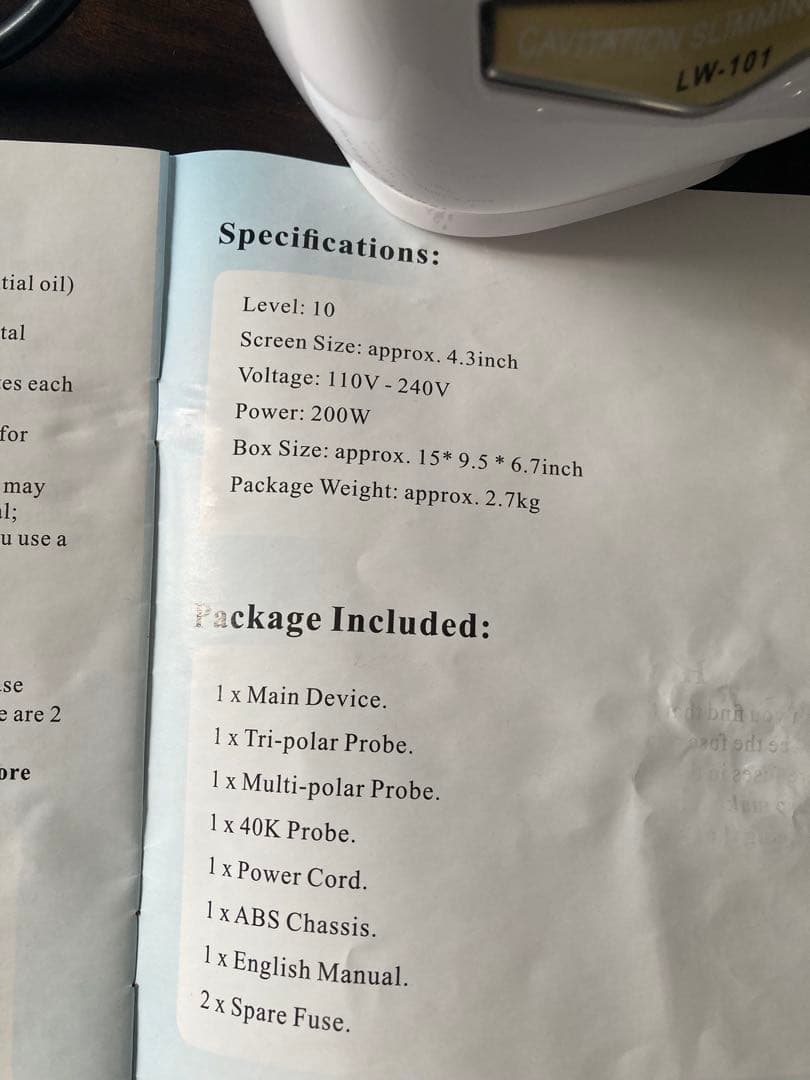 ミンミン　ボディキャビテーション　フェイシャルマッサージ器 3種ヘッド付き