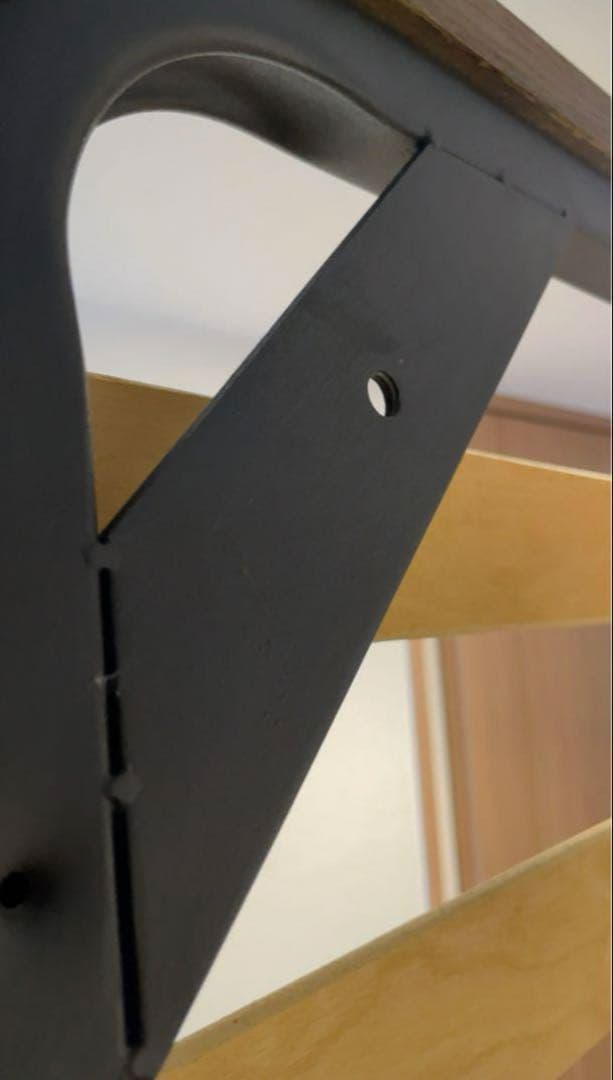 NCNR【8,000円】無印良品ダークブラウンダブルベッドフレーム脚付き