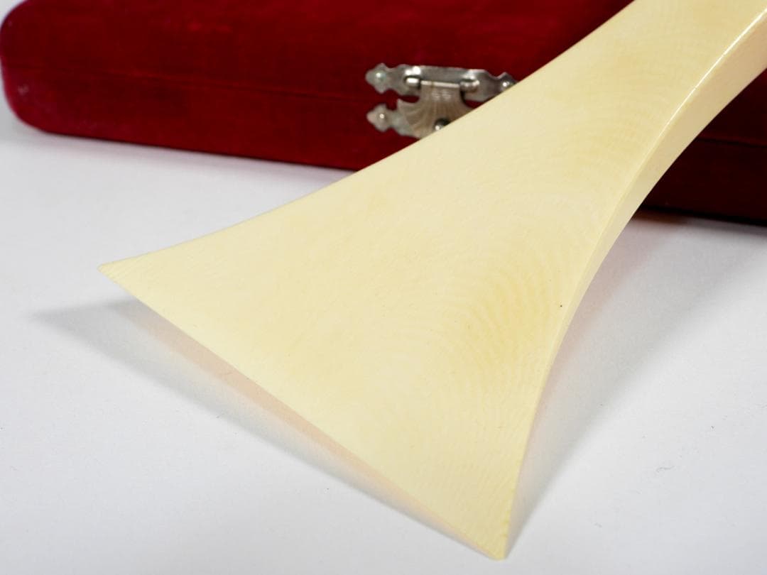 極上　三味線　撥　バチ　天然素材　和楽器　民謡　アンティーク　細密細工