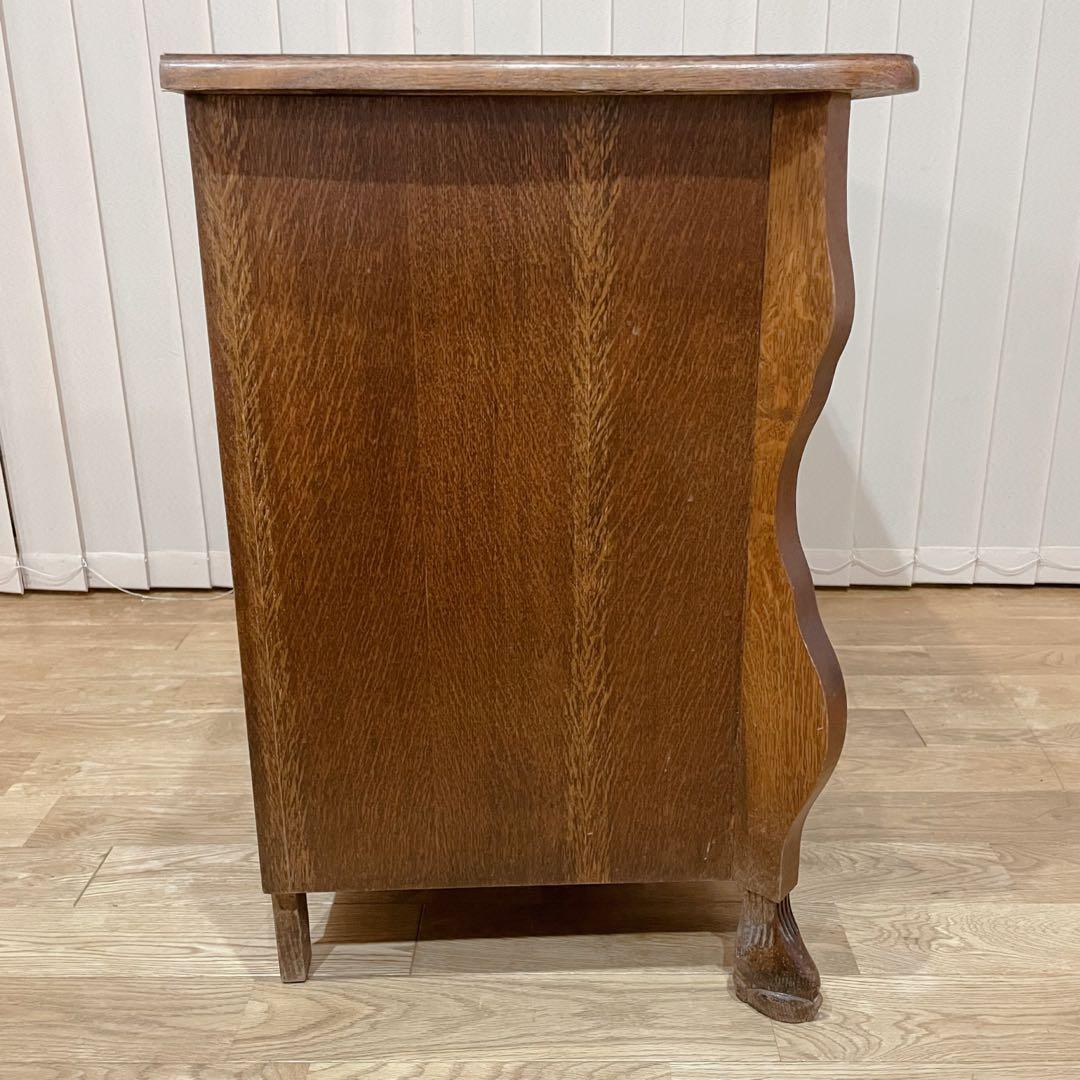 オランダ　3段　チェスト　オーク材　コモード　アンティーク　ヴィンテージ　猫脚