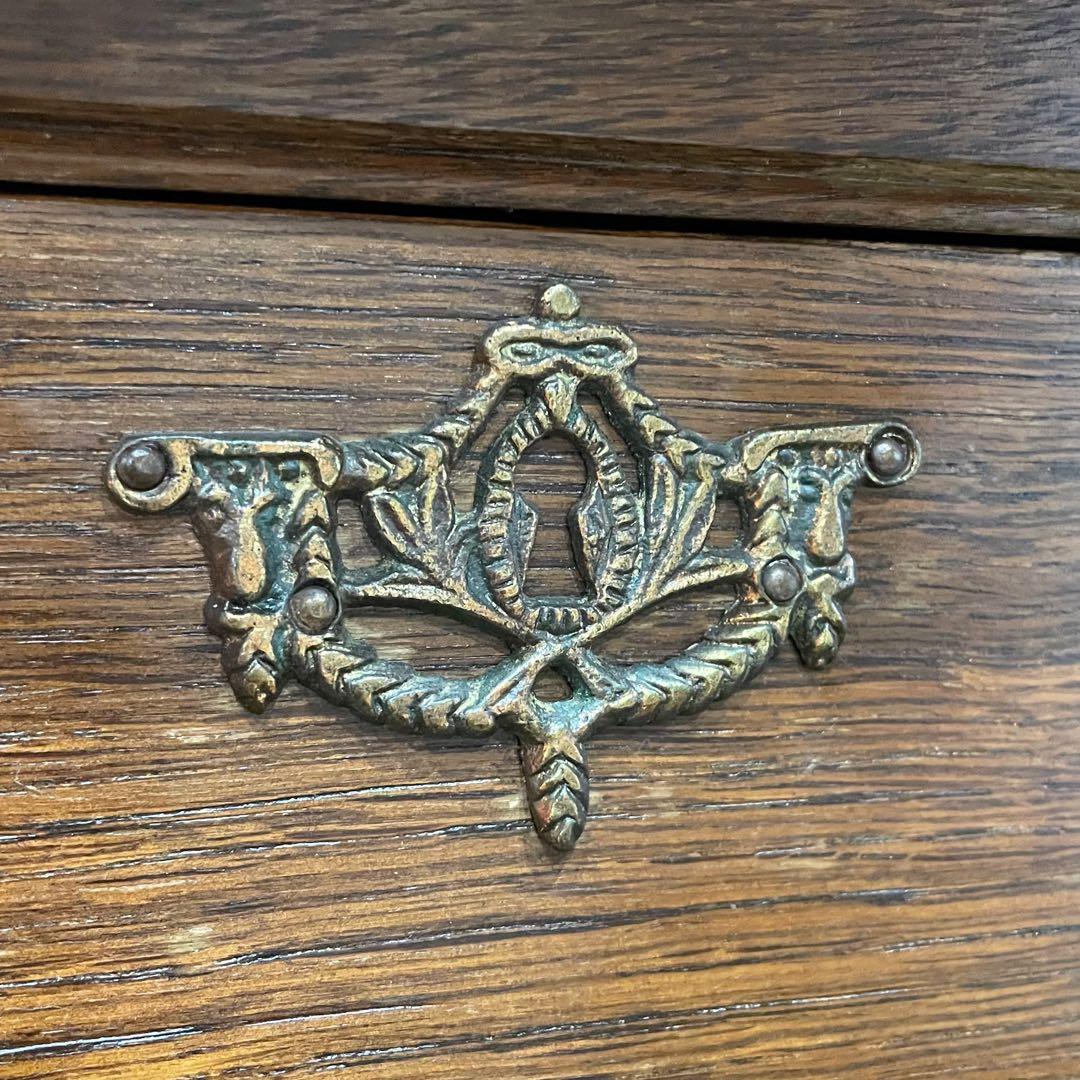 オランダ　3段　チェスト　オーク材　コモード　アンティーク　ヴィンテージ　猫脚