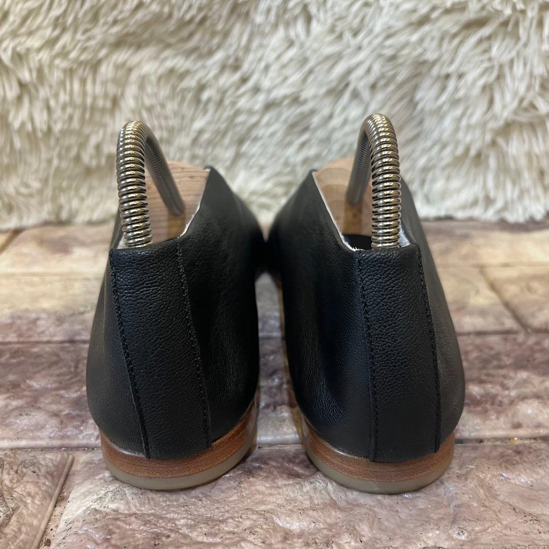 美品　SUI バレエ　シューズ　V BALLET ゴートレザーブラック24.5