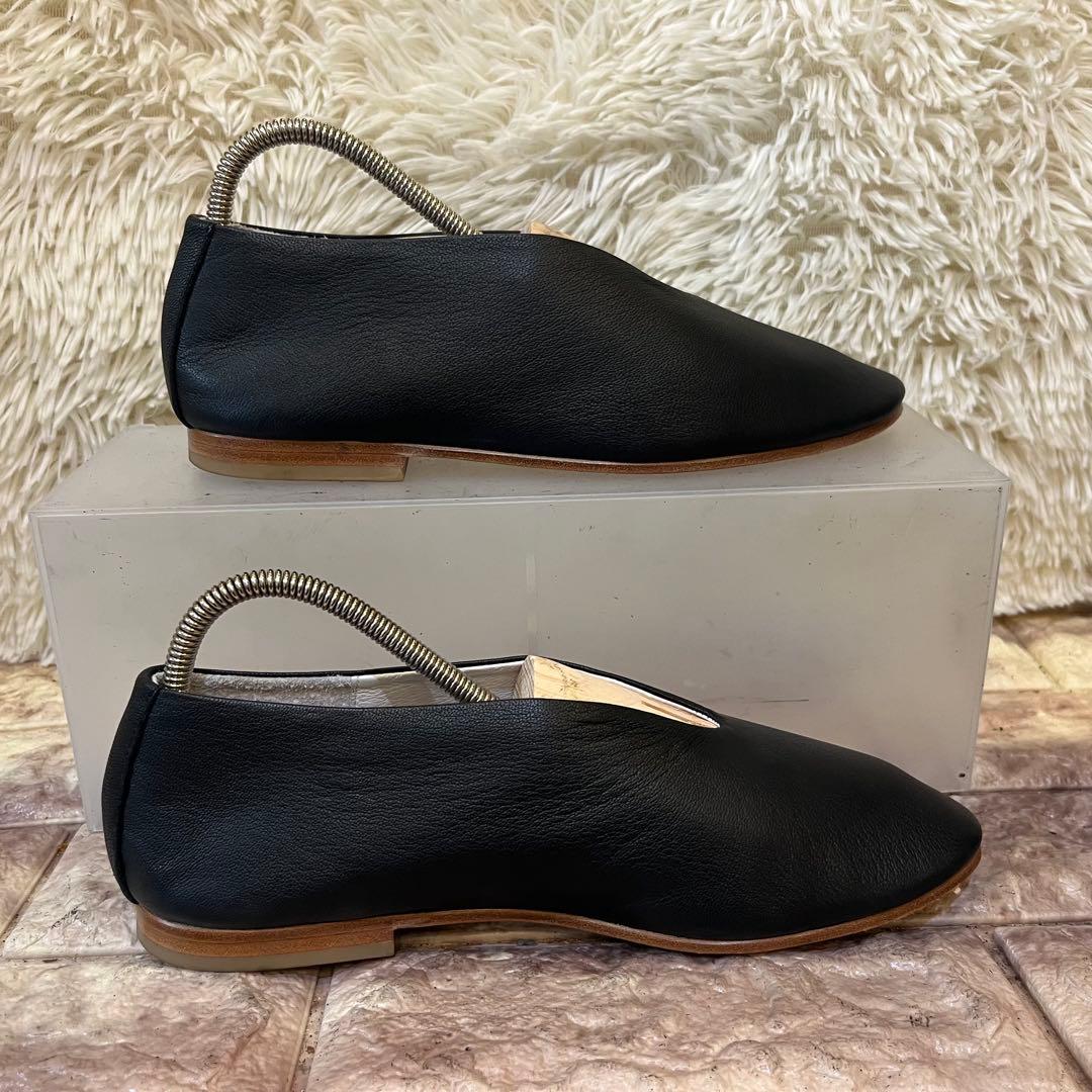 美品　SUI バレエ　シューズ　V BALLET ゴートレザーブラック24.5