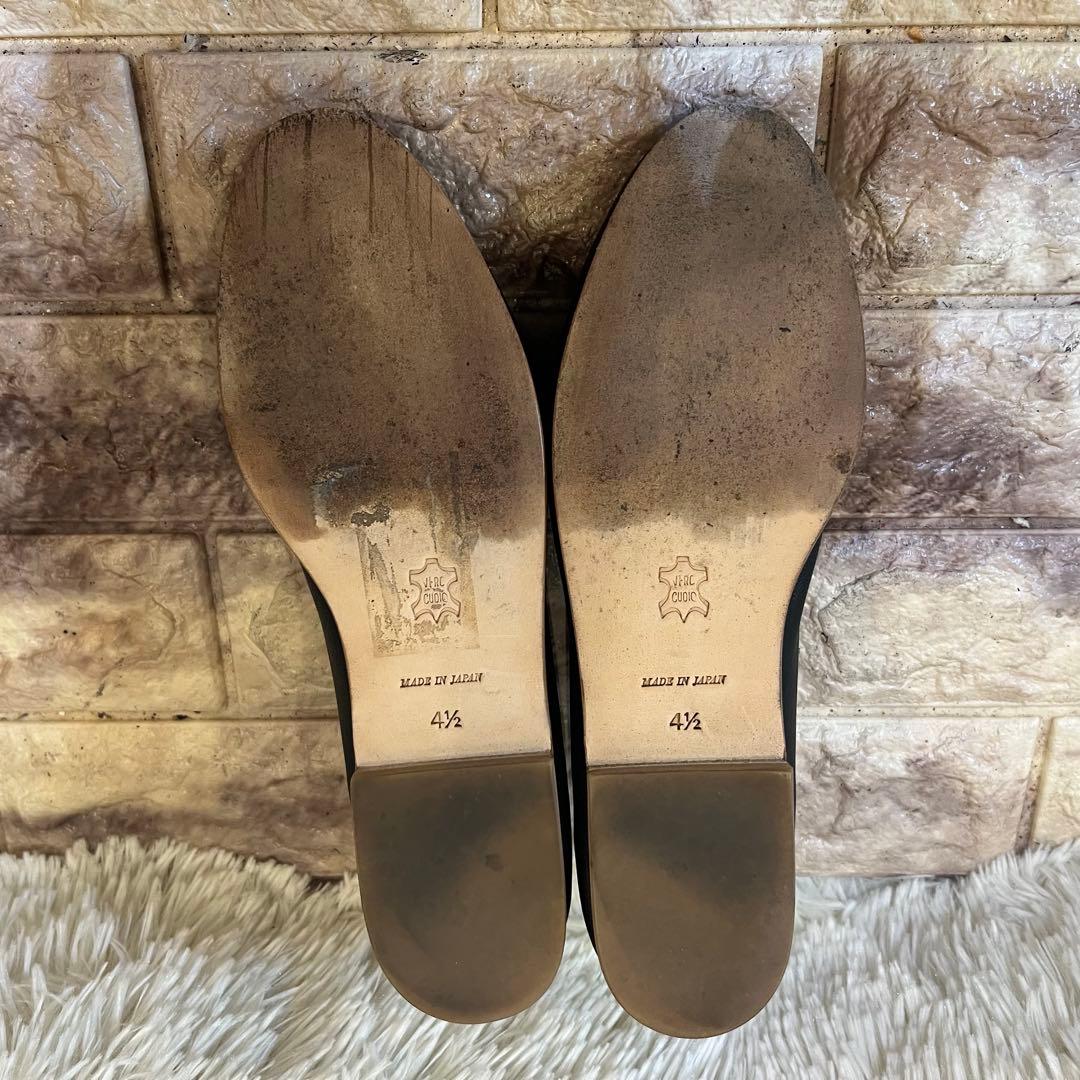 美品　SUI バレエ　シューズ　V BALLET ゴートレザーブラック24.5