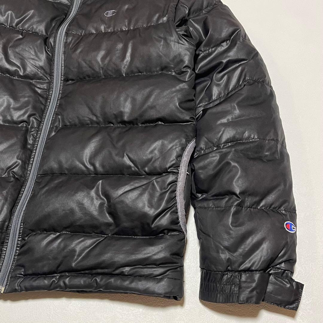 Champion ダウンジャケット ブラック艶消し 短丈 y2k チャンピオン