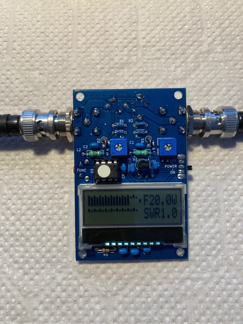 【値下】小型QRP用通過型VSWR メーター・キット組立調整済 HF/50MHz