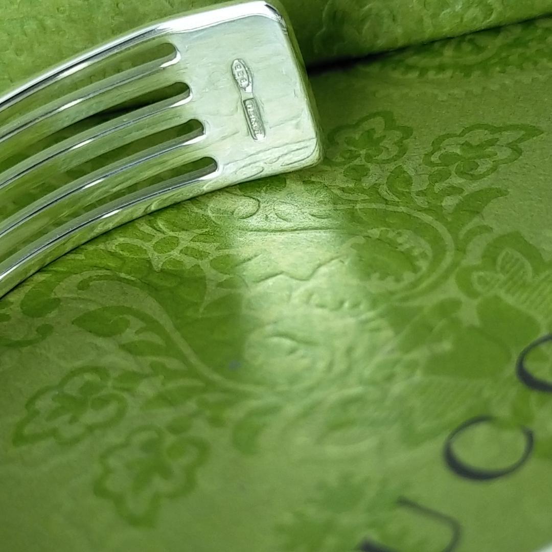 ★SALE★【GUCCI】5連　オープン　ライン　カフ　バングル　1424