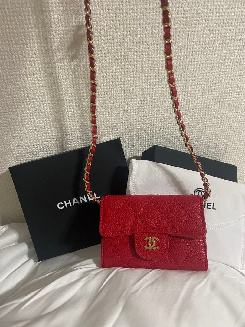 CHANEL チェーン付カードケース　ノベルティ