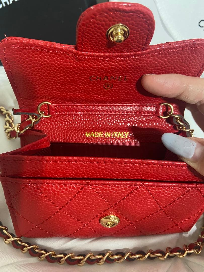 CHANEL チェーン付カードケース　ノベルティ