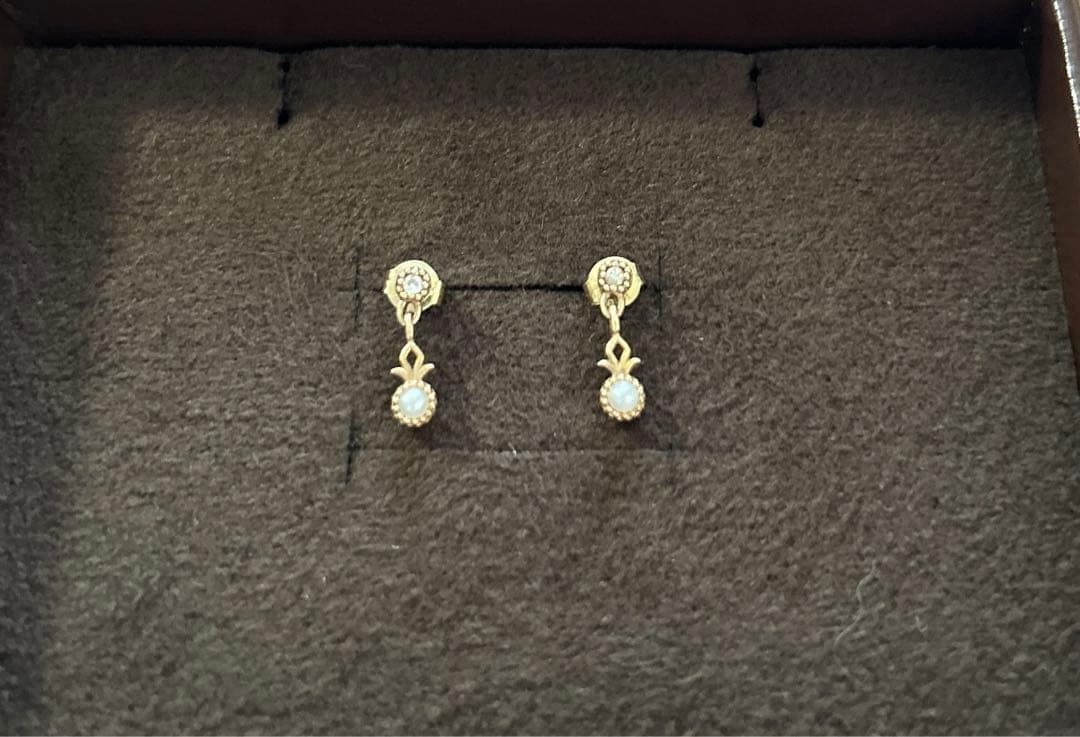 アガット agete 10k ピアス ダイア