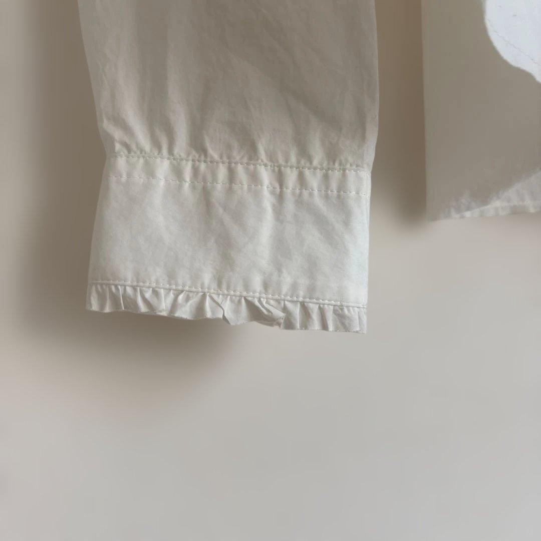 GALERIE VIE コットンタイプライター カットオフフリルシャツ2.6万