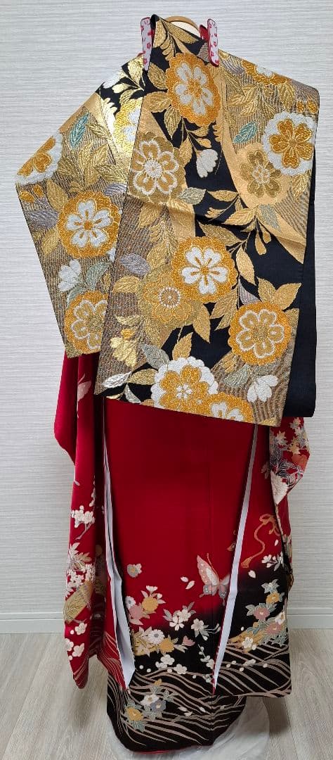 本振り袖・袋帯の２点セット
