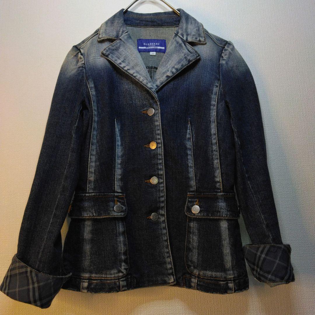 バーバリー・クラッシュダメージウォッシュブリーチ加工・タイトM38袖ロールアップ