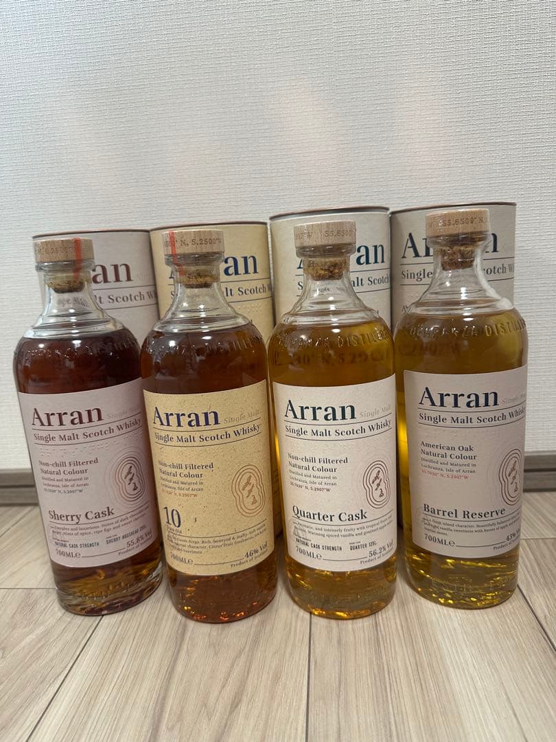 Arran シングルモルトウイスキー 4本セット