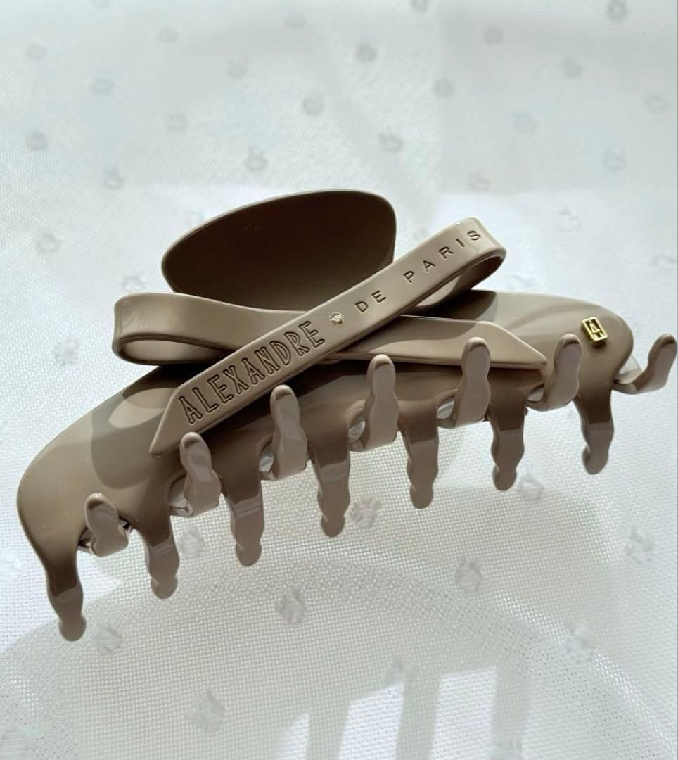 新品✨希少✨購入証明書有 ALEXANDRE DE PARIS ベージュクリップ