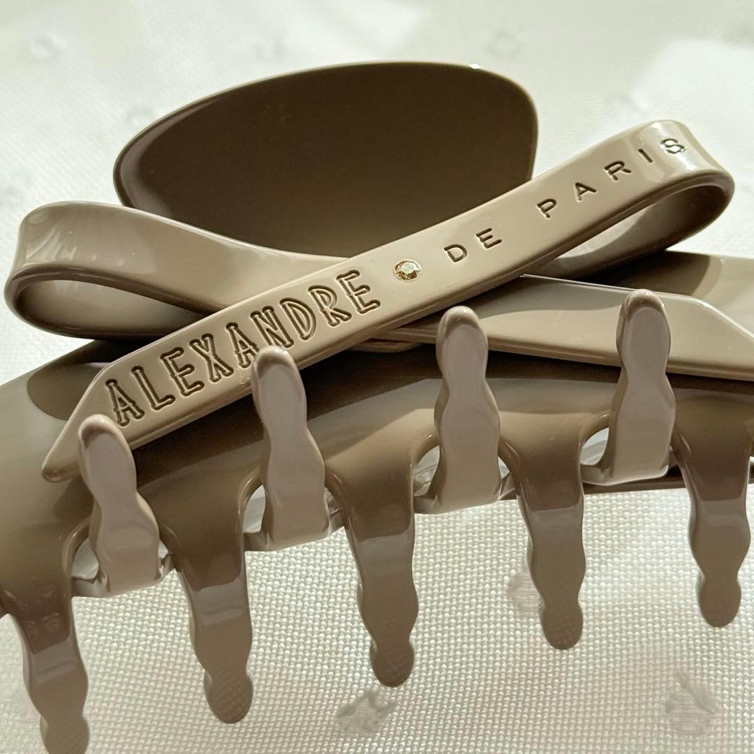 新品✨希少✨購入証明書有 ALEXANDRE DE PARIS ベージュクリップ
