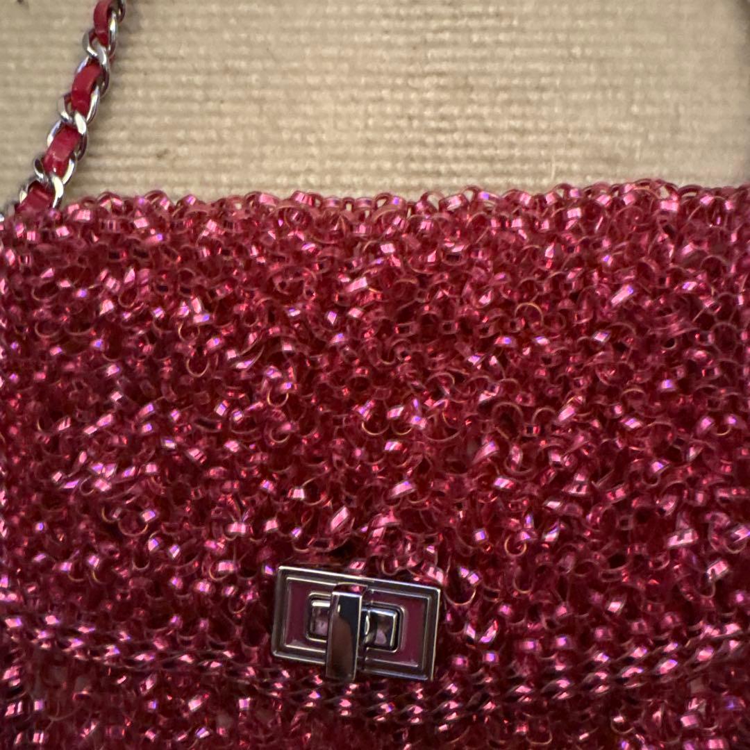 ANTEPRIMA ピンク ビーズショルダーバッグ