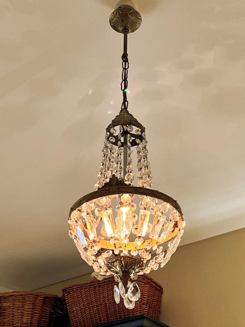 【美品】フランスアンティーク エンパイア様式 1灯シャンデリア[3608]