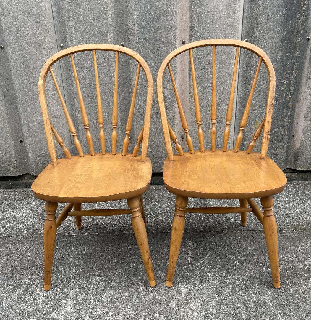 ビンテージ/飛騨家具/WINDS/太平/ウィンザーチェア/フープバックチェア/②