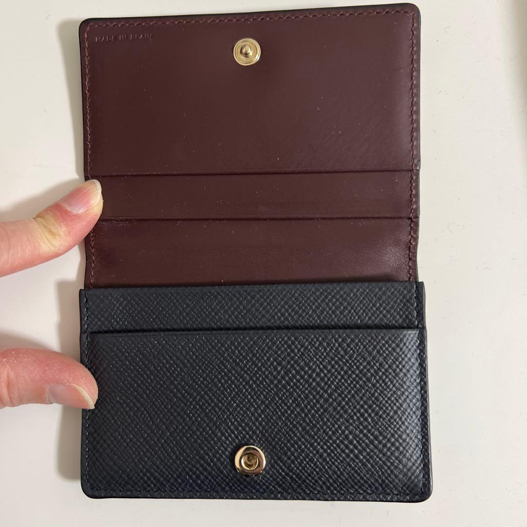 【！！年始特別値下！！】SMYTHSON Panamaレザー名刺入れ(ネイビー)