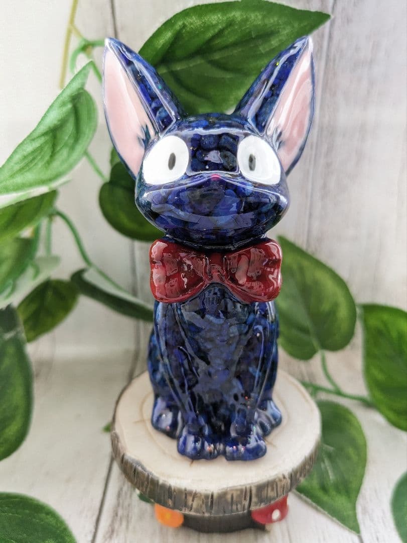 【ひまわり】ラピスラズリのきつねさん形オルゴナイト☆他２点