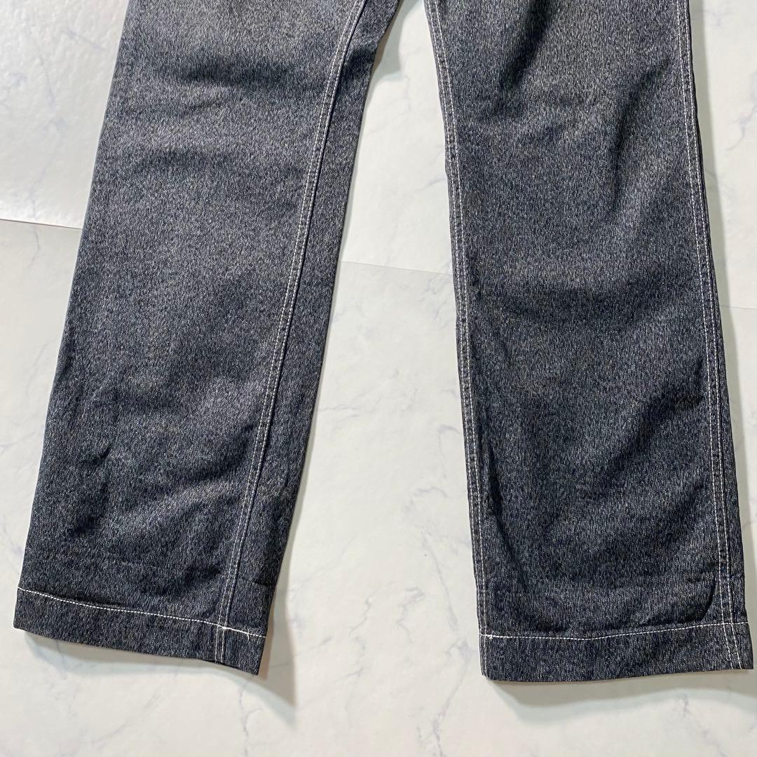 【美品】ウィアード　ベイカーパンツ　ブラックシャンブレー　ごま塩　シンチバック