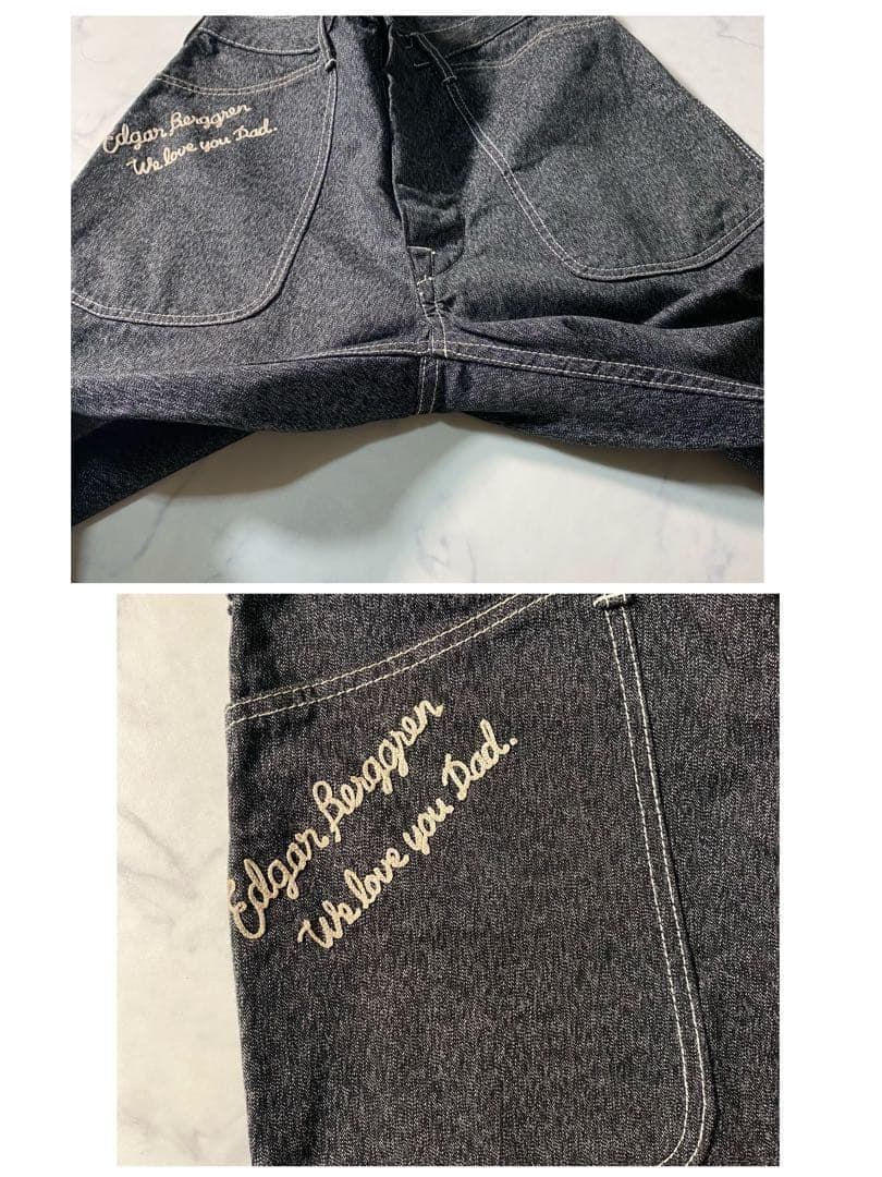 【美品】ウィアード　ベイカーパンツ　ブラックシャンブレー　ごま塩　シンチバック