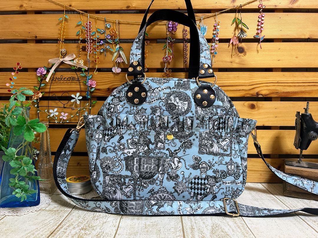 love♡kokka. 長靴を履いた猫　超レア生地　サイドpボストンバッグ