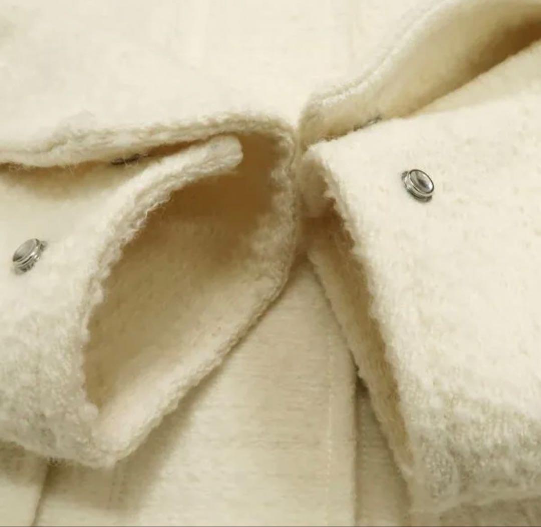 スタニングルアー　アイボリー ループツイードブルゾン