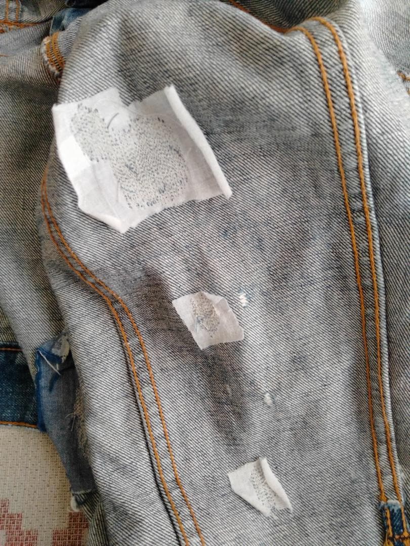 ビンテージ70年代LEVIS70505-0217布ケアタグ付きデニムGジャン44