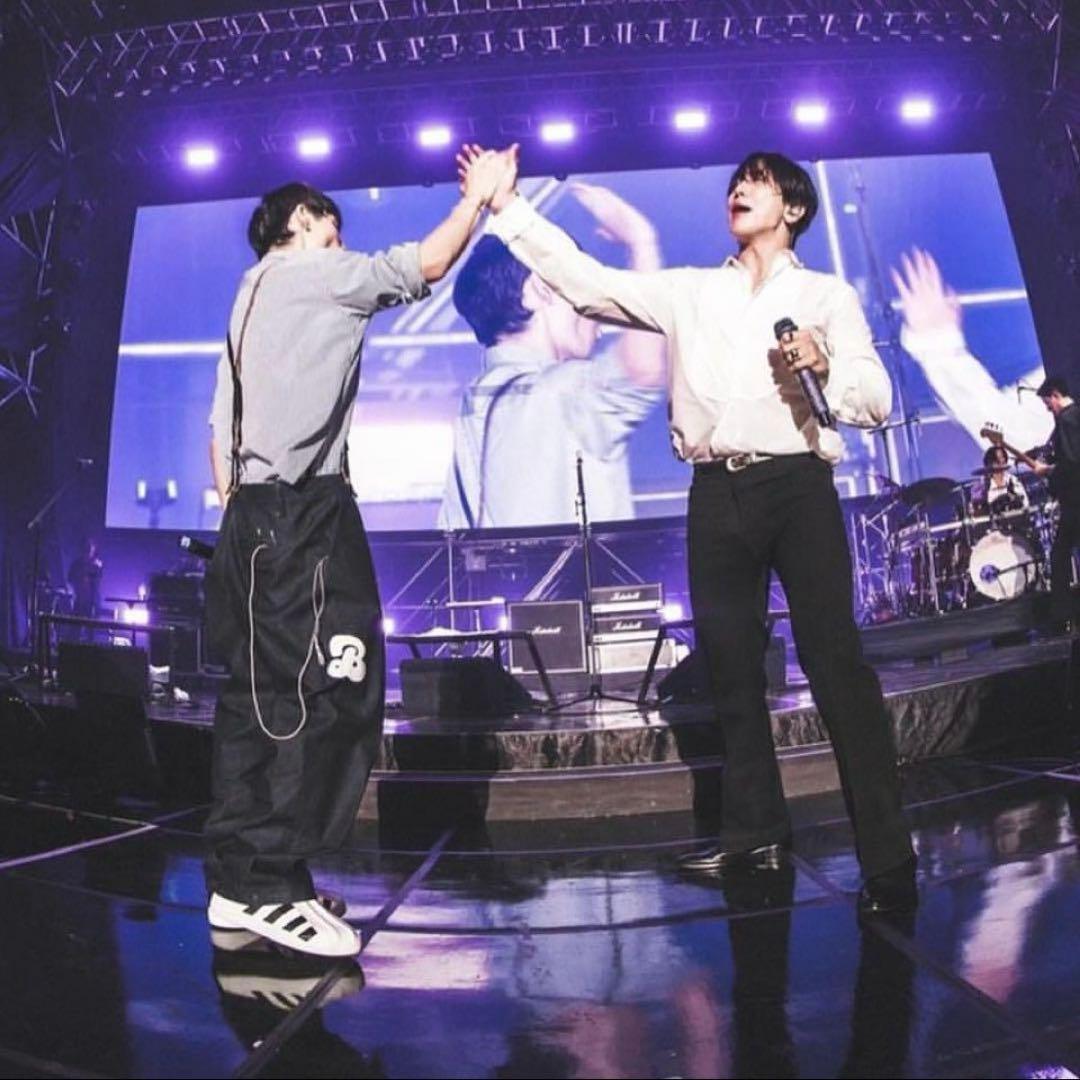 takuya∞ 着用　BECOME TREE サスペンダーデニムパンツ